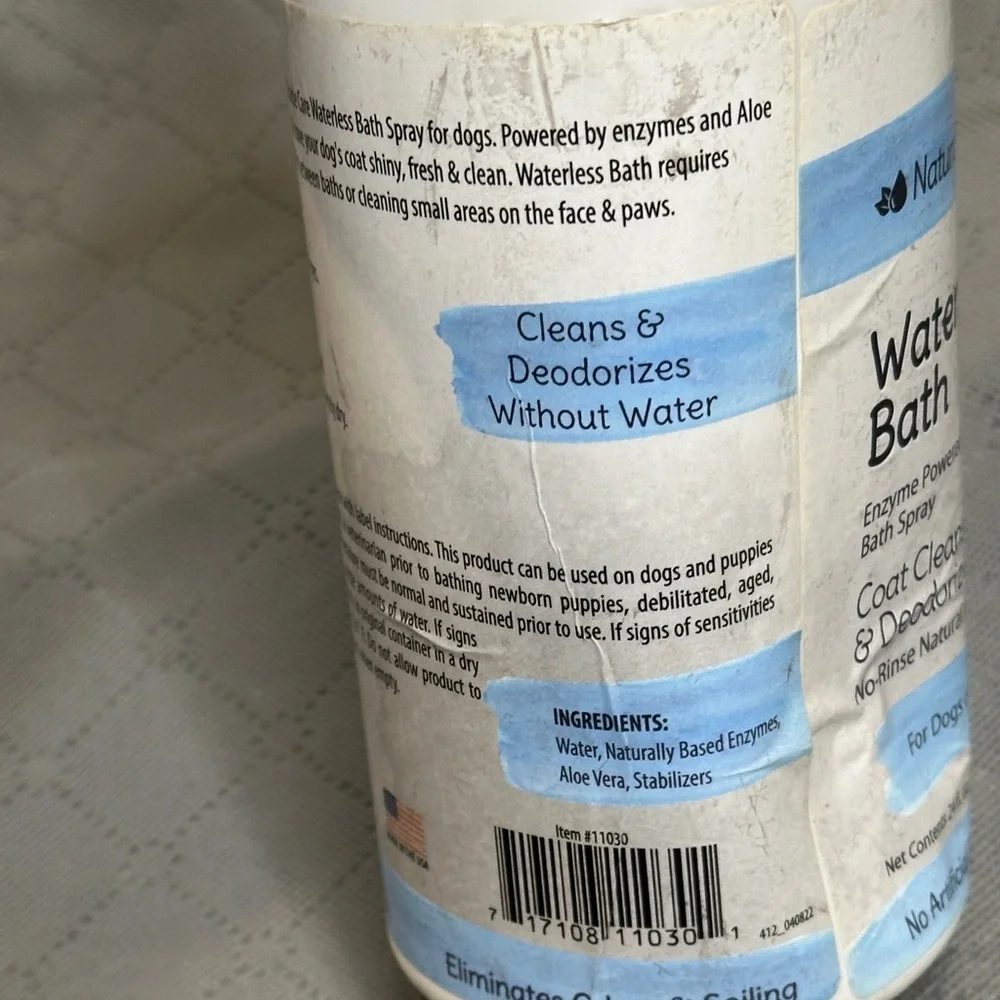 Miracle Care Made in the USA Waterless Bath for Pets Enzyme Powered Bath Spray